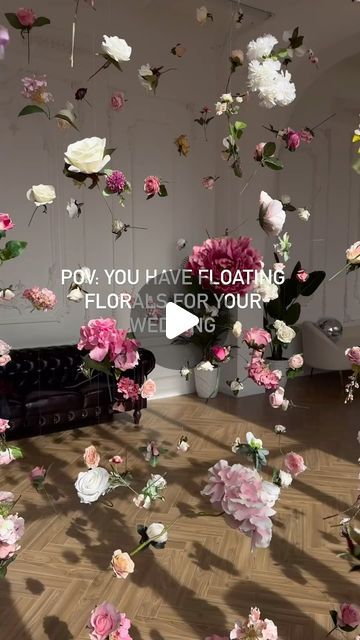 Umair Kabani | Developer & Realtor on Instagram: "You have floating florals for your wedding 
#weddingflowers #indianwedding #pakistaniwedding #weddingdecorations #weddingflorals #floralart" Floating Flower Garland, Floating Florals Wedding, Floating Floral Installation, Floating Floral Backdrop, Unique Wedding Florals, Floating Flowers Wedding, Floating Floral Arrangements, Proposal Setups, Flower Wedding Decorations