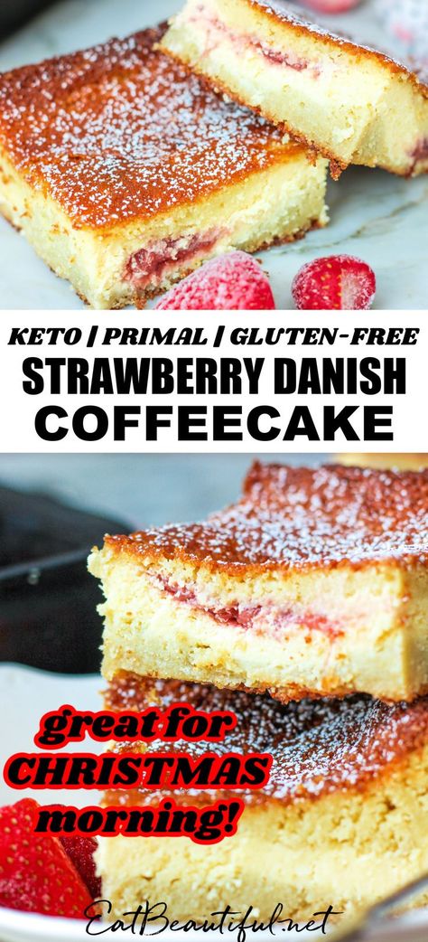 Gluten Free Danish Recipe, Strawberry Recipes Gluten Free, Gluten Free Danish, Danish Coffee Cake, Keto Danish, Strawberry Danish, Brunch Pastries, Eat Beautiful, Jam Making