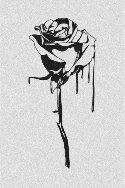 Falling Rose Tattoo, Dripping Rose Tattoo, Gothic Flower Tattoo Dark Art, Creepy Rose Tattoo, Rose Flower Tattoo, Dead Rose Tattoo, Rose Flower Tattoos, Hand Tattoos For Guys, Tattoo Flash Art