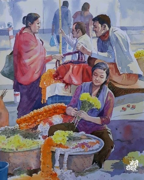 Subject Drawing, Wall Painting Designs, Watercolor Reference, Art Stores, Jamini Roy, Memory Drawing, Sketchbook Assignments, Ravi Varma, Pakistan Art