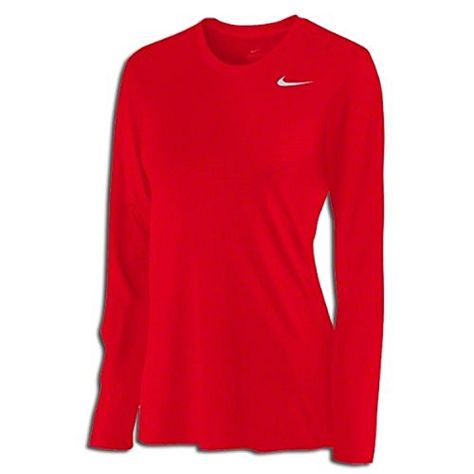 Nike Shirts Women's, Nike Compression, Sports Clothes, Red Long Sleeve Shirt, Nike Long Sleeve, Dri Fit Shirt, Fame Dr, Training Tops, Red Nike