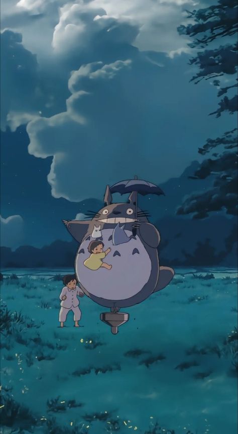 Iphone Wallpaper Totoro, Notion Images, Iphone Wallpaper Texture, Studio Ghibli Background, Japan Aesthetic, My Neighbor Totoro, Miyazaki, Doodle Drawings, Nature Wallpaper