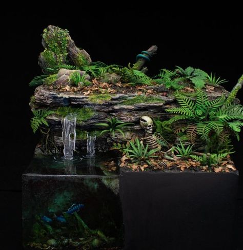 Jungle Diorama, Jungle Terrain, Rainforest Project, Bust Art, Resin Pours, Warhammer Terrain, Miniature Bases, Military Action Figures, Landscape Model