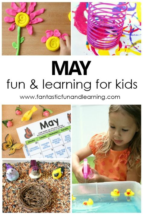 May Preschool Activities and Fun Things to Do With Kids - Fantastic Fun & Learning Flower Math, Play Dough Invitation, Spring Theme Preschool, Preschool Activities At Home, Spring Themes, Daycare Themes, Preschool Spring, Preschool Circle Time, Homeschool Lesson Plans