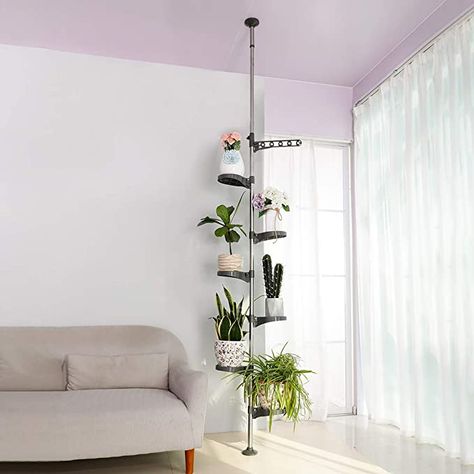 Shower Pole, Corner Storage Shelves, Indoor Balcony, Corner Plant, Plant Tray, Pot Hanger, Metal Plant Stand, Corner Storage, Tension Rod