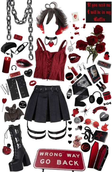 Demonia Shoes Outfit, Vampire Core Outfits, Mallgoth Outfits, Cute Emo Outfits, Alt Goth, Lipstick Kiss, Alt Outfits, Witch Outfit, Emo Outfits