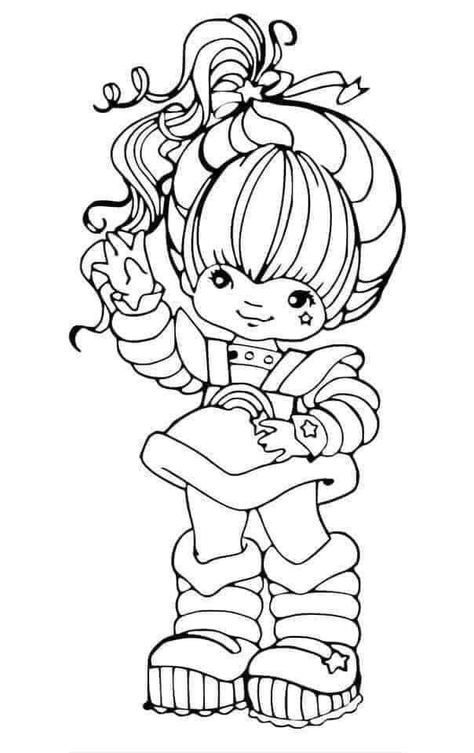 Rainbow Brite Coloring Pages, 80s Cartoon Coloring Pages, 90s Coloring Pages, Disney Christmas Coloring Pages, 80s Coloring, Strawberry Shortcake Coloring Pages, Unicorn Cross Stitch Pattern, Coloring Pages Adult, 1980s Childhood