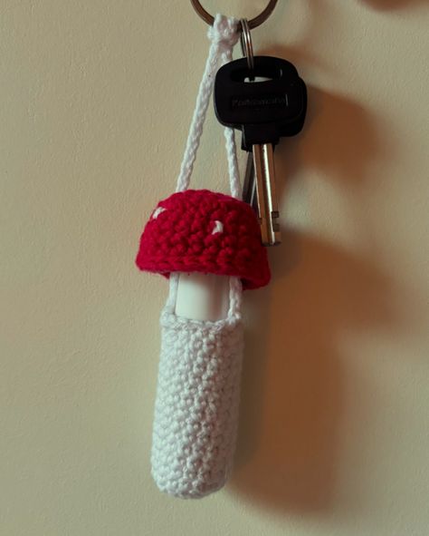 These crocheted mushroom lip balm holders were such a fun commission project and are such a great gift idea! They were so quick and easy to whip up too! Maybe I’ll do a tutorial? 👀 . . . #crochetmushroom #mushroomcrochet #crochetaccessories #lipglossholder #lipbalmholder Crochet Mushroom Lip Balm Holder, Mushroom Lip Balm Holder, Crochet Mushroom Chapstick Holder, Mushroom Chapstick Holder, Chapstick Holder Crochet, Crochet Chapstick Holder, Crochet Lip Balm Holder, Crochet Lip Balm, Crocheted Mushroom