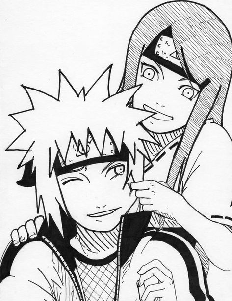 Minato y Kushina by NekoGhoul001 on DeviantArt Naruto X Kushina, Naruto And Kushina, Naruto Y Hinata, Naruto Sketch Drawing, Naruto Minato, Naruto Sketch, Naruto Drawings, Kushina Uzumaki, Naruto Shippuden Sasuke