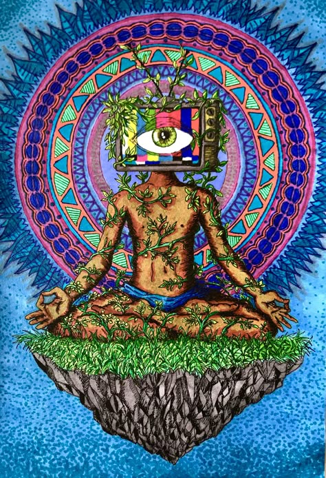 Psychic Art, Free Spirit Art, Tantra Art, Spiritual Paintings, Trippy Designs, Social Media Art, Trippy Visuals, Psy Art, Print Design Art