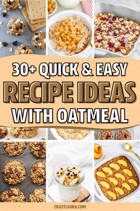 Whether you want to make your own overnight oats OR you're looking for a new recipe to use up those Quaker oats you have tucked away, check out these super easy oatmeal recipe ideas and tutorials! Recipes With Large Flake Oats, Quaker Oat Recipes, Quaker Oats Wraps, Quaker Instant Oatmeal Recipes, Uses For Oatmeal, Quaker Oatmeal Recipes, Recipes For Oats, Quaker Quick Oats Recipes, Cooking With Oats