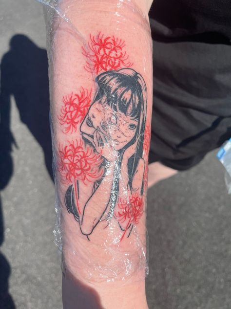 Anime tattoos | anime tattoo inspo | anime tatto ideas | tattoo ideas Anime Neck Tattoos Women, 90s Anime Tattoo Ideas, Women Anime Tattoos, Anime Tattoos With Meaning, Back Tattoo Women Anime, Erased Anime Tattoo, Anime Arm Tattoo For Women, Anime Sleeve Tattoo Ideas, Feminine Anime Tattoos