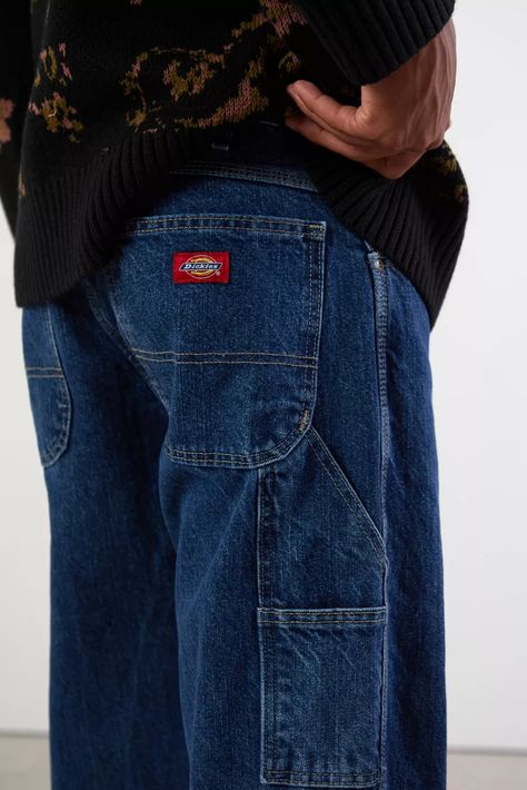 Dickies Relaxed Fit Carpenter Jean | Urban Outfitters Dickies Outfits Men, Carpenter Pants Outfit, Dickies Outfit, Estilo Cholo, Dickie Jeans, Pants Outfit Men, Dickies Workwear, Dickies Pants, Blink 182