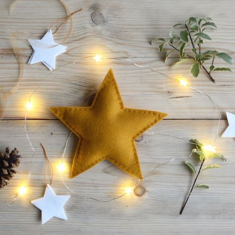 Gold Christmas Star Tree Topper Traditional Christmas | Etsy Christmas Star Tree Topper, Tree Star Topper, Natural Christmas Tree, Christmas Tree Star Topper, Christmas Styling, Sewing Designs, Felt Tree, Tree Star, Christmas Tree Star