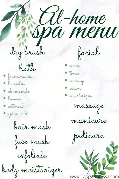 Here is my plan for the ultimate at-home spa day. With DIY ideas and a checklist for a completely pampering routine, you are set for the most relaxing day ever. Pamper Date Night, At Home Spa Night Ideas, Spa Day At Home For Husband, Spa At Home Ideas Girls Night, Spa Day Party For Women, Spa Date Night At Home, Spa Date Night, Spa Night Ideas, At Home Spa Day Ideas