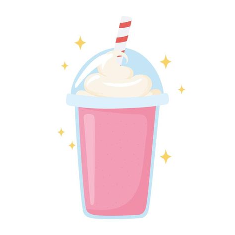 Milkshake Cartoon, Milkshake Clipart, Milkshake Art, Milkshake Design, Milkshake Shop, Milk Dairy, Small Icons, Wallpaper Disney, Milk Shakes