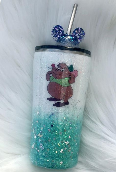 Cinderella Tumbler, Gus Gus Cinderella, Gus Cinderella, Disney Tumbler, Disney Magical, Gus Gus, Disney Coffee Mugs, Disney Cups, Disney Up