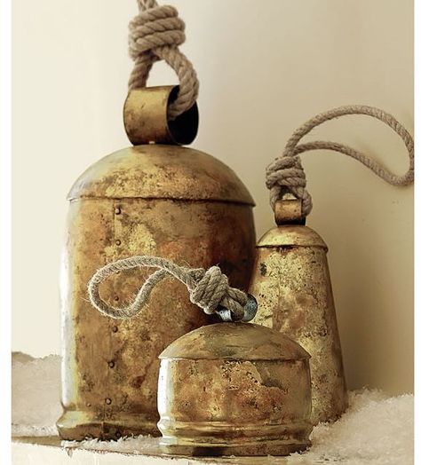 Love these Vintage Bells for a decor idea! Perfect for rustic or farmhouse style. Love this industrial look decor! #afflink Antique Bell, Temple Bells, Ring My Bell, Cow Bell, Gongs, Vintage Bell, Christmas Bells, Cheap Home Decor, Decorative Bells