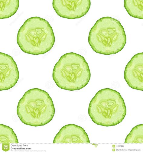 Cucumber Slice Drawing, Cucumber Illustration, Line Art Vector, Leaf Illustration, Free Coloring Sheets, Food Drawing, Summer Wallpaper, Background Illustration, Perfect Skin