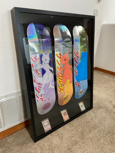 Mewtwo, Charmelon, Snorlax Pokemon Skateboard, Skateboard Display, Libra Szn, Skateboard Art Design, Santa Cruz Skateboards, Pokemon Pokemon, Cool Skateboards, Skateboard Art, Dream Apartment