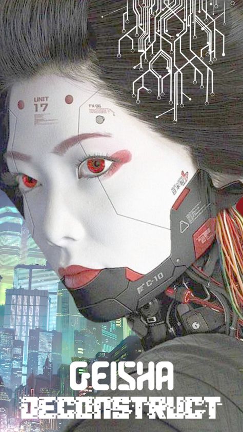 #cyberpunk #geisha Rich Cyberpunk, Japanese Cyberpunk Aesthetic, Cyberpunk Cyberware, Chinese Cyberpunk, Cyberpunk Asian, Cyberpunk Geisha, Cyberpunk Women, Cyberpunk Makeup, Japanese Cyberpunk