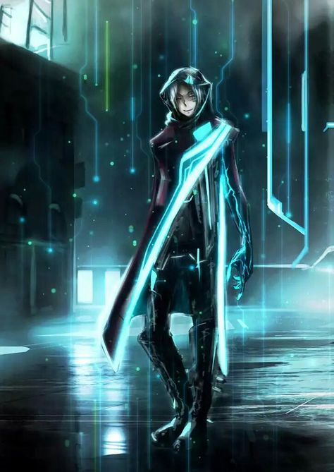 this is the coolest thing i have seen all day. Go Allen. Tron Character, Tron Oc, Katsura Hoshino, Tron Art, Tron Uprising, Sci Fi Character Design, Bean Sprout, Grey Man, Tron Legacy