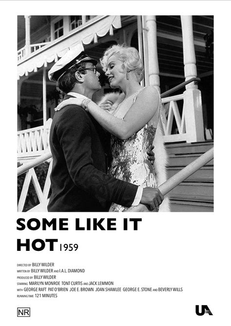 Some Like It Hot Poster, Some Like It Hot Movie, Iconic Movie Posters, Film Posters Minimalist, Old Hollywood Movies, Film Poster Design, Great Movies To Watch, Film Posters Vintage, Some Like It Hot