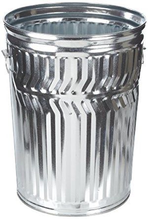 Witt Industries WCD24C Galvanized Steel 24-Gallon Light Duty Trash Can, Round, 19-1/2" Diameter x 23-1/2" Height Garbage Can Storage, Garbage Waste, Cats The Musical, Garbage Storage, Garbage Containers, Organization Office, Trash Containers, Recycling Containers, Steel Lighting