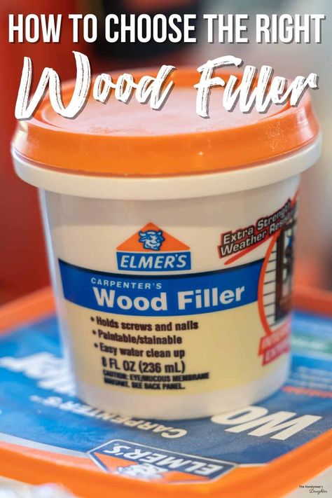 Wood Filler Before And After, Wood Filler Diy, Diy Wood Filler How To Make, Wood Filler Tips, How To Use Wood Filler, Bondo Wood Filler, Fashion Sewing Projects, Wood Repair, Wood Putty