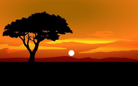 Sunset Aesthetic Landscape, Grassland Landscape, Digital Art Landscape, Sunset Tattoos, Artsy Background, Art Philosophy, Laptop Wallpapers, Tiger Illustration, Diy Diwali Decorations