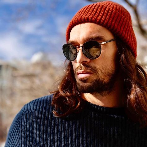 Man with long hair in cap Long Hair Cap Men, Long Hair Hat Styles Men, Man With Long Hair, Men's Long Hairstyles, Man Bun, Teenage Fashion, Man Hat, Cap Men, Cap Hair