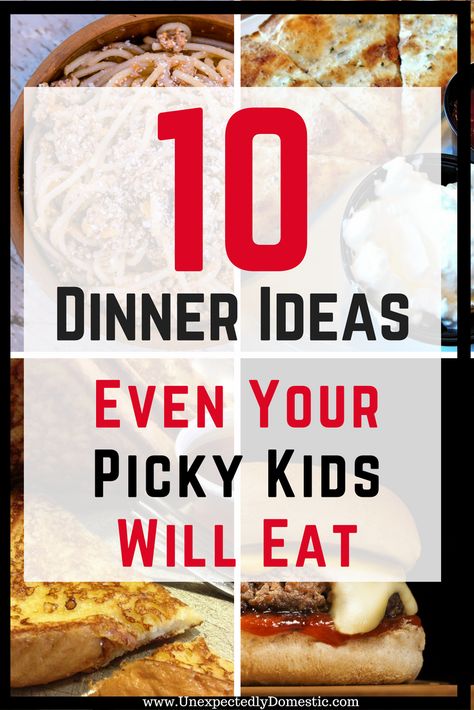 Looking for ways to feed picky kids? Check out these 10 quick and easy meal ideas that are kid-friendly recipes. Here are 10 frugal dinner ideas that will please the whole family. #easydinnerrecipes #kidfriendlymeals #frugalmealideas Easy And Cheap Meals, Quick And Easy Meal Ideas, Easy Dinners For Kids, Cooking With Kids Easy, Easy Kid Friendly Dinners, Inexpensive Dinners, Picky Eaters Kids, Picky Kids, Easy Meal Ideas