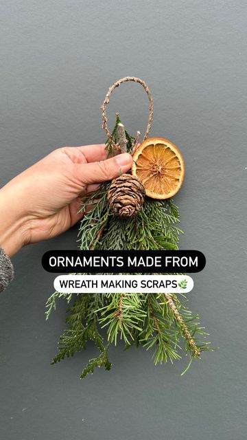 Diy Foraged Christmas Decorations, Wreath Hanging Ideas, Christmas Decir, Cute Door Hangers, Mini Wreaths Christmas, Natural Ornaments, Wreath Storage, Floral Projects, Natural Christmas Decor