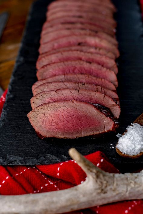 Venison Brine Recipe, Venison Pastrami Recipe, Venison Backstrap Recipes, Smoked Venison, Ground Venison Recipes, Pastrami Recipe, Backstrap Recipes, Venison Backstrap, Deer Recipes