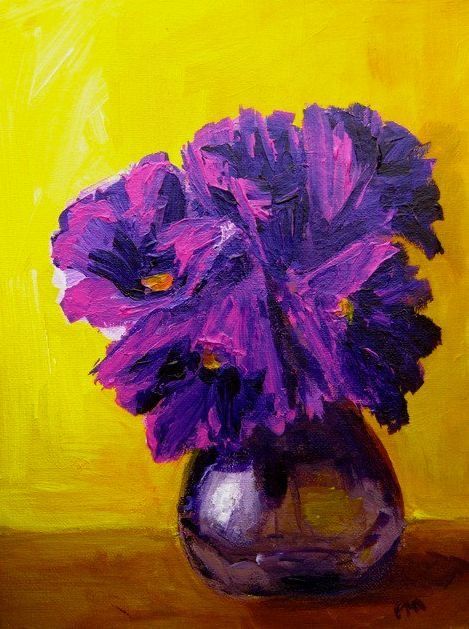 Complementary Colors Examples, Art Teacher Aesthetic, Color Wheel Art Projects, Yellow Flowers Painting, Aesthetic Colour, Analogous Color Scheme, Color Theory Art, Purple Painting, Monochromatic Art