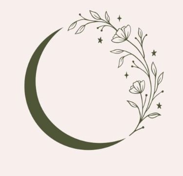 Marigold Moon Tattoo, Moon Leaf Tattoo, Ivy Moon Tattoo, Botanical Moon Tattoo, Lotus Moon Tattoo, Flower Moon, Moon And Flower Tattoo, Moon Plant, Earthy Tattoos