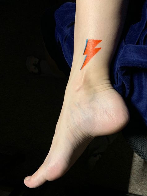 It’s just Sharpie for now, but it needs to happen Bowie Lightning Bolt, Lightning Bolt Tattoo, Bolt Tattoo, Lightning Bolt, Leaf Tattoos, Maple Leaf Tattoo, Triangle Tattoo, Tattoos