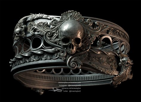 ArtStation - skull ring, Anas Asghar Unique Wedding Band Sets, Aztec Rings, Skull Wedding Ring, Gothic Engagement Ring, Skull Accessories, Skull Wedding, 3d Concept, Unusual Rings, Dragon Jewelry