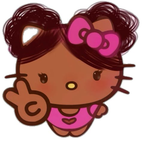 Hello Kitty Ipad Layout, Hello Kitty Girl Pfp, Hello Kitty Profile Picture, Hello Kitty Pfp Black, Baddie Hello Kitty, Black Hello Kitty Pfp, Pretty Widgets, Hello Kitty Edit, Finsta Pfp