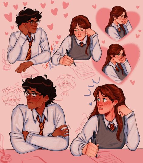 James Potter And Lily Evans Fanart, Jily Fanart, James And Lily, Marauders Fanart, Marauders Fan Art, Lily Potter, All The Young Dudes, Lily Evans, Harry Potter Anime