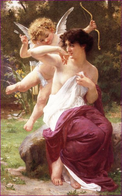 Guillaume Seignac, Venus And Cupid, Oil Painting Woman, Istoria Artei, Rennaissance Art, Academic Art, Classic Paintings, Victorian Art, Romantic Art