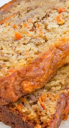 Carrot Banana Bread Carrot Banana Bread, Banana Carrot Bread, Carrot Bread Recipe, Carrot Bread, Resipi Kek, Spring Baking, Fruit Bread, Nut Bread, Bread Recipes Sweet