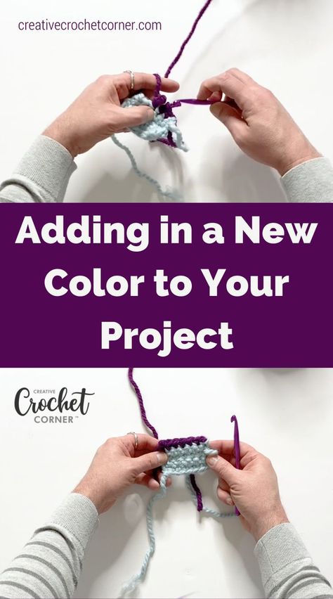 When working a crochet project, often the time comes to change to a new ball of yarn. Whether you are working all in one color and simply need more yarn or you’re adding in a new, fun color, the process of adding the new ball of yarn is the same. In this video, crochet enthusiast Mister Domestic demonstrates how to change to a new color in your crochet project. Crochet Adding New Yarn, Joining Yarn Crochet, Farmhouse Dishcloth, Mister Domestic, Knitting Circle, Joining Yarn, Change Colors In Crochet, Arm Exercise, Ball Of Yarn