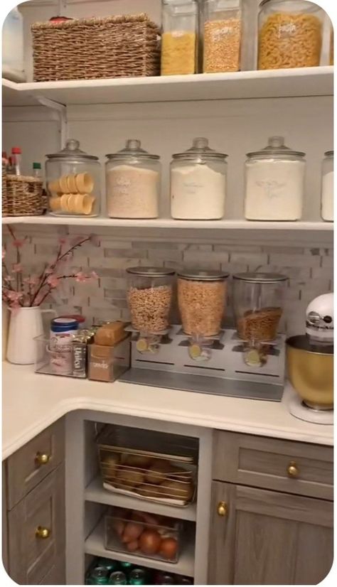 Kitchen Baking Station, Bread Station, Baking Pantry, Baking Station, Pantry Ideas, Bread Making, Retro Kitchen, How To Make Bread, Organization Ideas