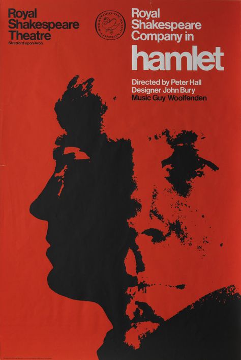 Hamlet Poster, 1960s Posters, Guggenheim Museum New York, Art Brochures, Play Poster, Posters Uk, Royal Shakespeare Company, Framed Pictures, Graph Design