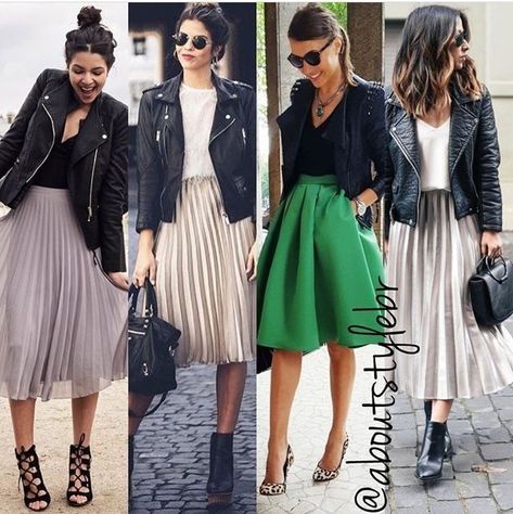 6dd4e10e3296fa63738371ec0d5df818desc41001252ri Pleated Skirt Jacket Outfit, A Line Black Skirt Outfit, Black A Line Skirt Outfit, A Line Skirt Outfits, Casual Chique Stijl, Pleated Skirt Outfit, Chique Outfit, Casual Skirt Outfits, Pinterest Fashion