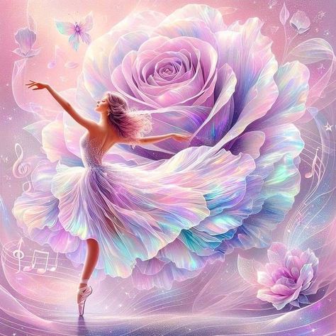 Ballerina Flower, Beautiful Angels Pictures, Soyut Sanat Tabloları, Gems Art, Handmade Wall Art, Arte Fantasy, 판타지 아트, Fairy Art, Beautiful Fantasy Art