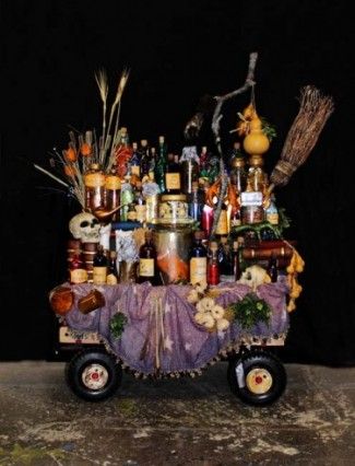 Grandma's Potion Cart, "The Addams Family" Adams Family Musical, Addams Family Set, Family Props, Addams Family Halloween, Grandma Costume, Addams Family Theme, Addams Family Musical, Family Halloween Party, Addams Family Costumes