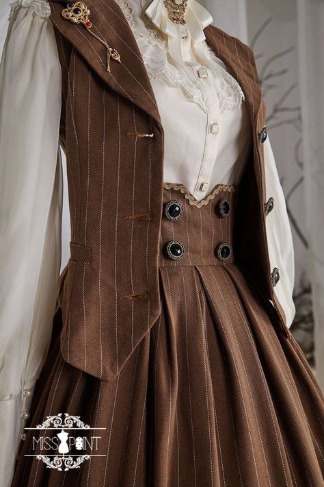 Dark Academia Outfits, Academia Outfits, Old Fashion Dresses, High Waist Skirt, Mode Inspo, Mode Vintage, Lolita Fashion, Pretty Dresses, Beautiful Outfits