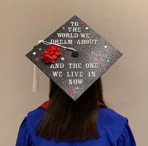 Hadestown grad cap #hadestown #graduation #graduationcap #waitforme #broadway Newsies Graduation Cap, Musical Theater Graduation Cap, Grad Cap Ideas Musical Theatre, Graduation Cap Designs Musical Theatre, Hadestown Graduation Cap, Theatre Grad Cap, Musical Theatre Graduation Cap, Broadway Graduation Cap, Graduation Cap Designs Theatre